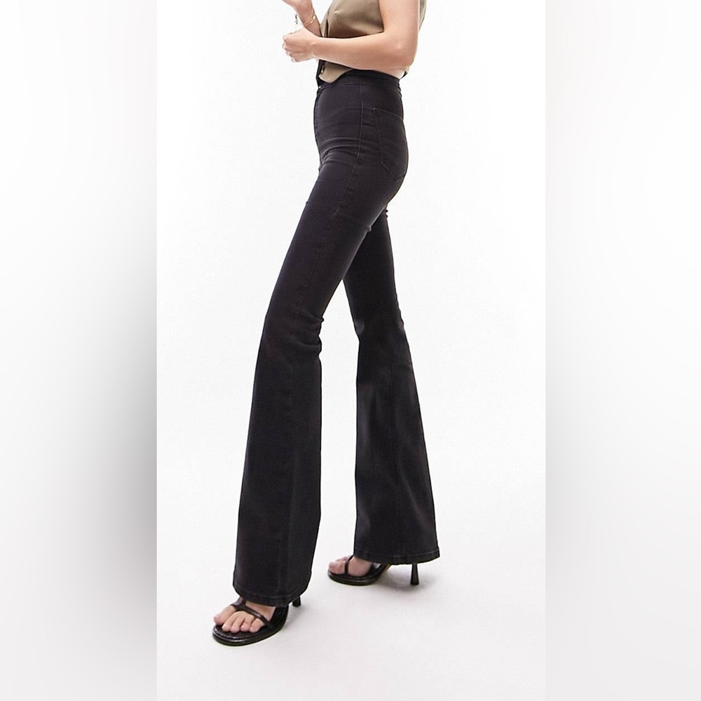 Top shop flare jeans in washed black